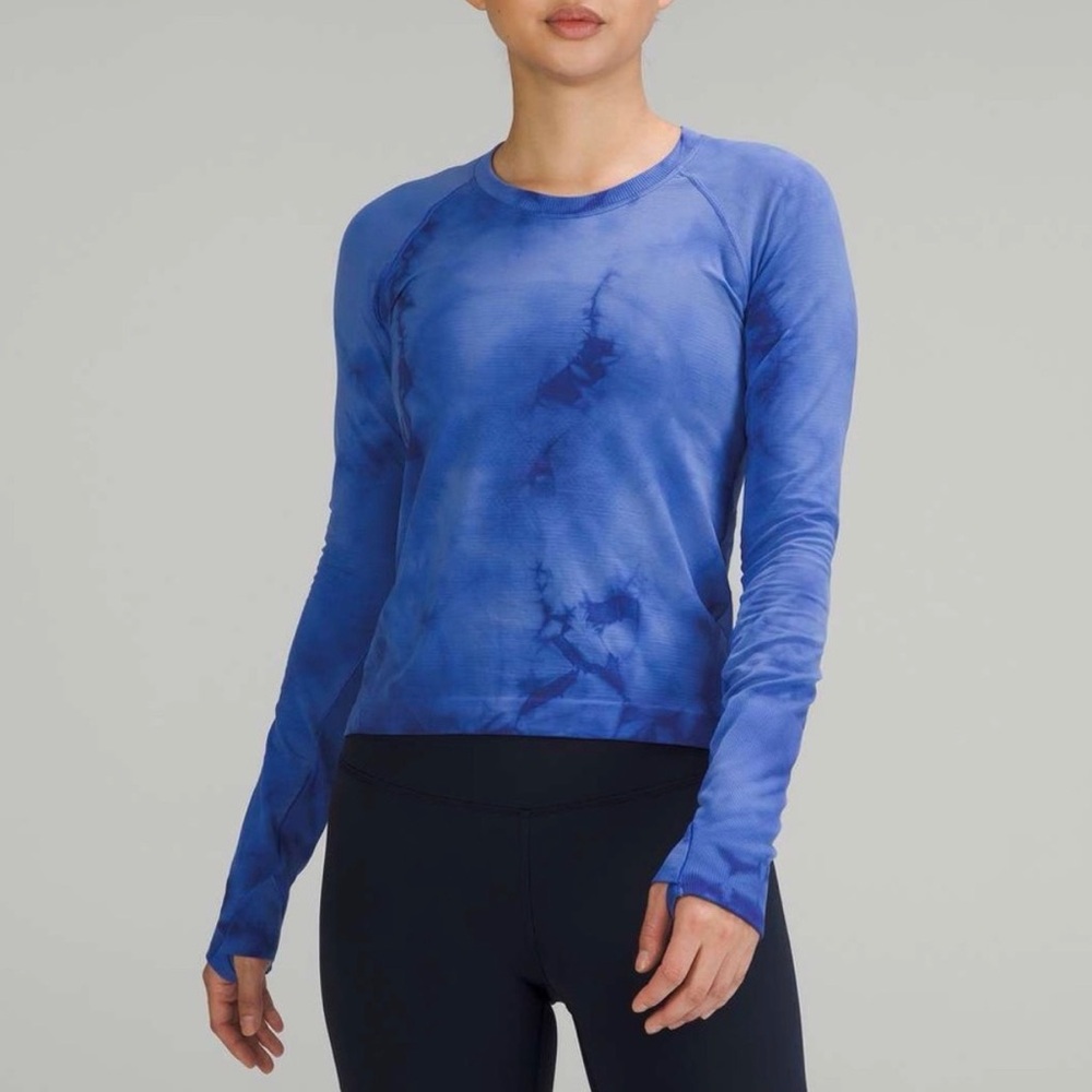 Lululemon Swiftly Tech 2.0 race length Long Sleeve Top marble dye psychic